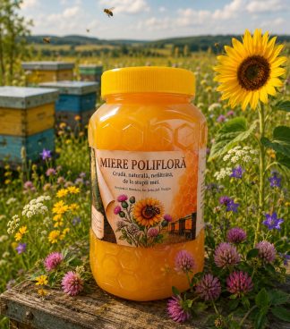 MIERE POLIFLORA INTEGRALA NATURALA RAW TAXE POSTALE GRATIS CU POSTA ROMANA DE LA 6KG