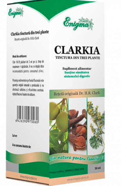 CLARKIA tinctură din trei plante pentru sistemul digestiv 50 ml