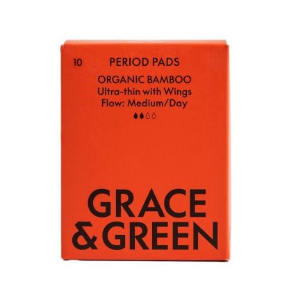 Absorbante din bambus organic pentru zi (10 buc), Grace and Green