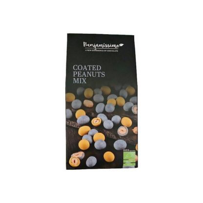Arahide invelite in ciocolata cu turmeric si spirulina, bio, 60g, Benjamissimo