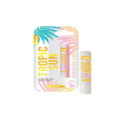 Balsam de buze pentru protectie solara, cu betacaroten, TROPIC SUN, 4.5g, Biobaza