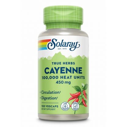 Cayenne (Ardei iute) 450mg, Solaray, 100 capsule, Secom