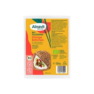 Chifle cu seminte fara gluten, precoapte, bio, 125g, 2 buc. Alnavit