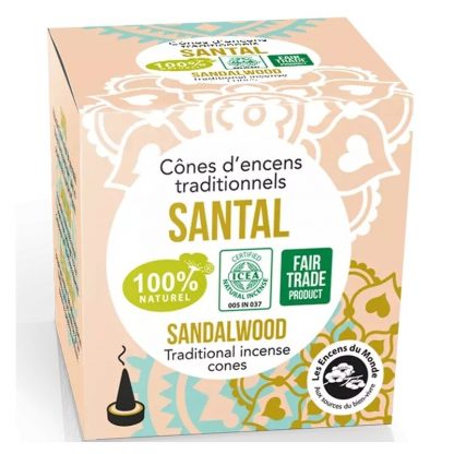 Conuri parfumate naturale - santal, indiene, 12 buc., Aromandise