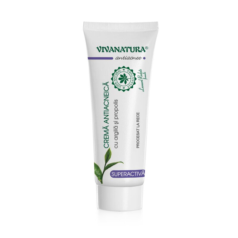 Crema Antiacneica SUPERACTIVA cu argila si propolis 20 ml - Leonard Radutz Formula - VivaNatura