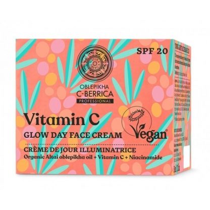 Crema de zi iluminatoare cu vitamina C si niacinamida, FPS20, 50 ml - C-BERRICA