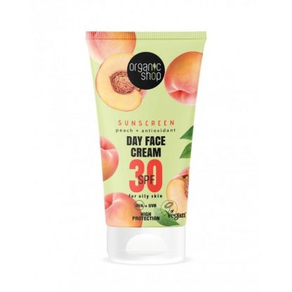 Crema protectie solara ten mixt sau gras, SPF 30 UVA - UVB, 50ml, Organic Shop