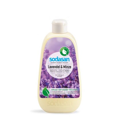 Detergent vase lichid bio lavanda si menta 500 ml Sodasan