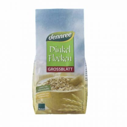 Fulgi mari de spelta, bio, 500g, Dennree