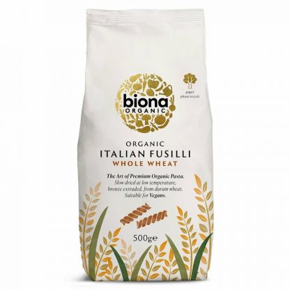 Fusilli din grau integral eco, 500g, Biona