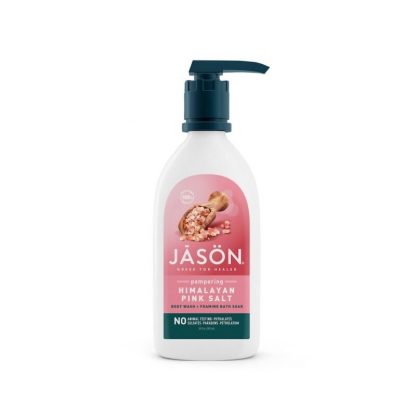 Gel de dus si spuma de baie cu sare roz de Himalaya, 887 ml, Jason