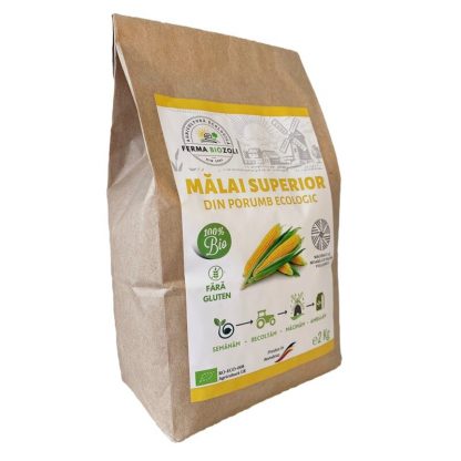 Malai superior din porumb, bio, fara gluten, 2kg, Ferma BioZoli
