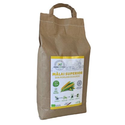 Malai superior din porumb, bio, fara gluten, 5kg, Ferma BioZoli