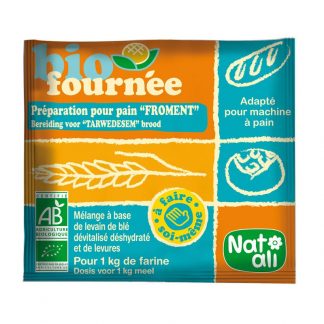 Mix de grau si drojdie pentru paine, bio, 35g, Nat-ali