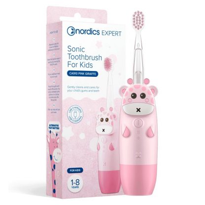Periuta de dinti electrica pentru copii 1-8 ani - roz, Nordics