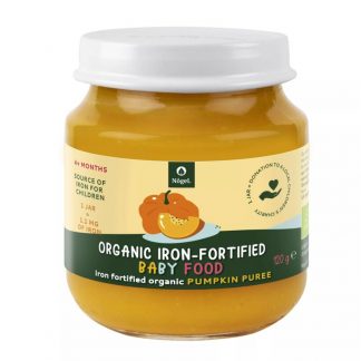 Piure de Dovleac Bio cu Adaos de Fier Organic, 4+ Luni, 120 g, Nôgel