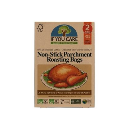 Pungi pentru copt nealbite, fara clor, compostabile, Extra Large, 2 buc., If You Care