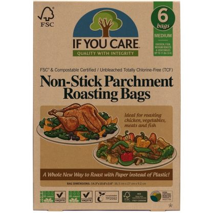 Pungi pentru copt nealbite, fara clor, compostabile, Medium, 6 buc., If You Care
