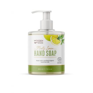 Sapun lichid pentru maini cu menta si lamaie, bio, 300ml, Wooden Spoon