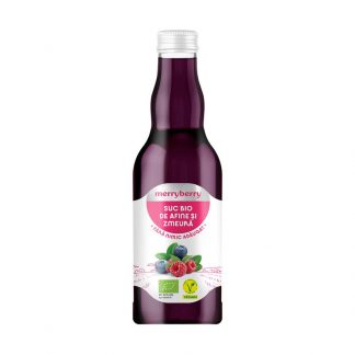 Suc de afine si zmeura, bio, 200ml, MerryBerry