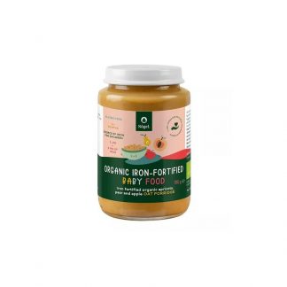Terci de Ovaz Bio cu Caise, Pere, Mere si Adaos de Fier Organic, 6+ Luni, 190 g, Nôgel
