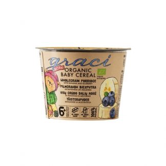 TERCI PENTRU BEBELUSI DIN CEREALE INTEGRALE CU BANANE SI AFINE 6+, BIO, 20G, GRACI LABORATORIES