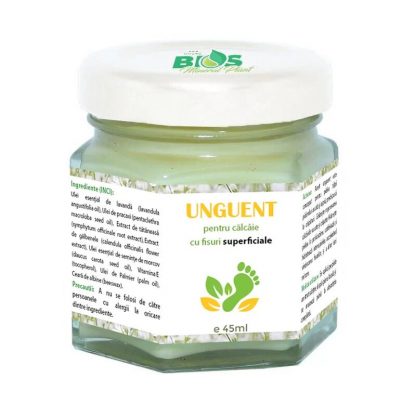 Unguent pentru calcaie cu fisuri superficiale, 100% natural, 45 ml, Bios Mineral Plant