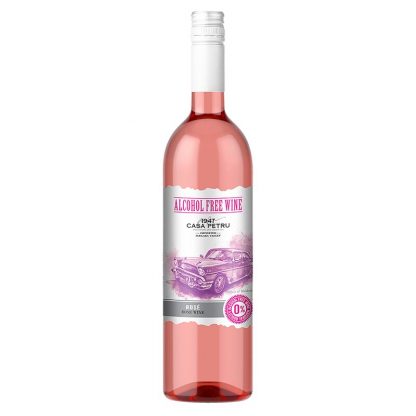 Vin demidulce rose, fara alcool, Rosé, 750ml, Casa Petru